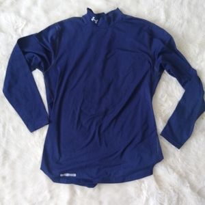 men's navy blue fitted gold gear xl